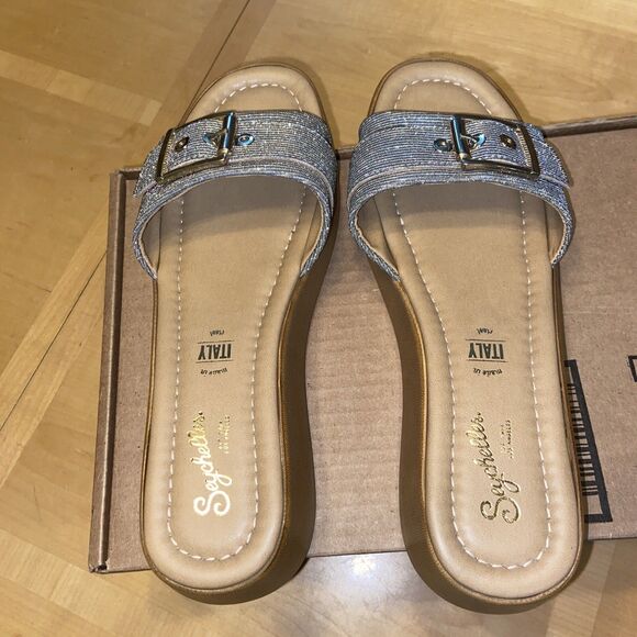 Seychelles Women’s Sandals 9.5 Silver Sparkle Made in Italy Strappy Dress Shoes main image 4